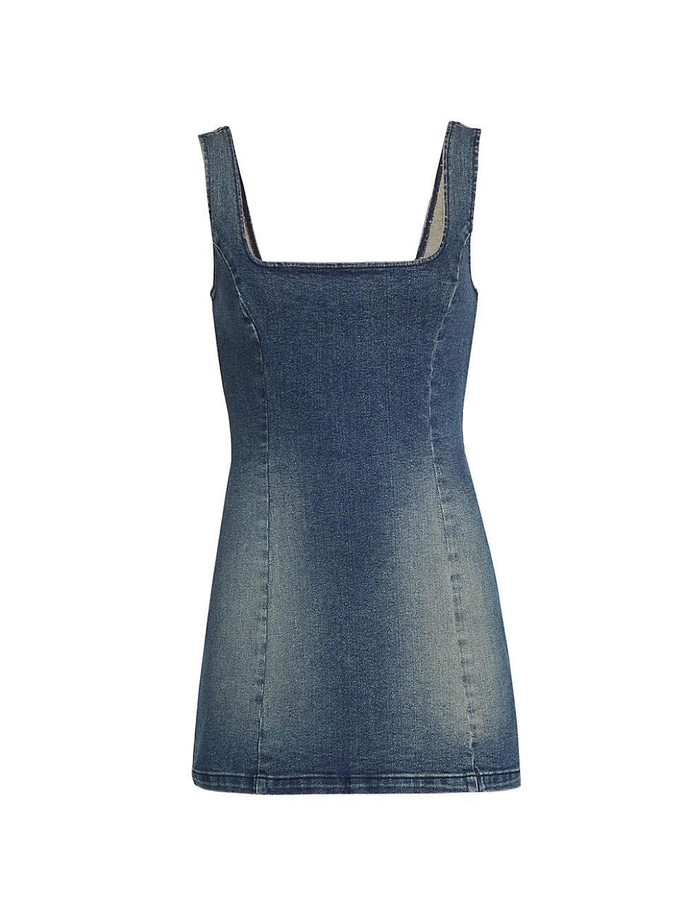 EB Denim Devan Denim Mini Dress Blue. (also in M, XL, XS). Product Image