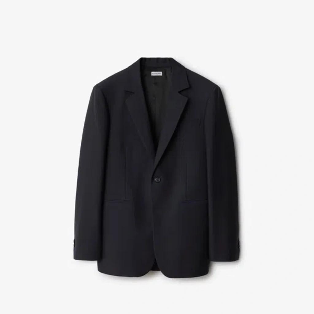 Wool Tailored Jacket In Navy Product Image