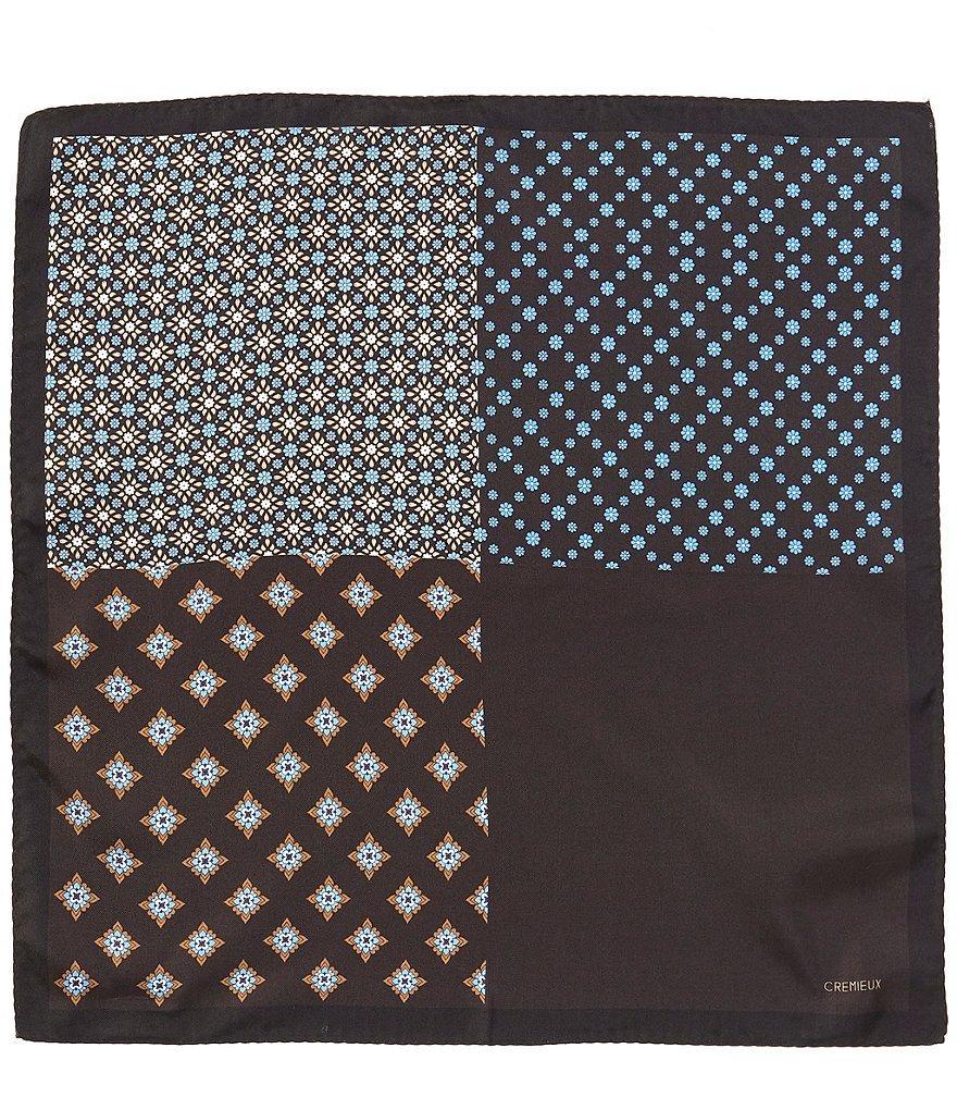 Cremieux Medallions Neat 4-Square Silk Pocket Square Product Image