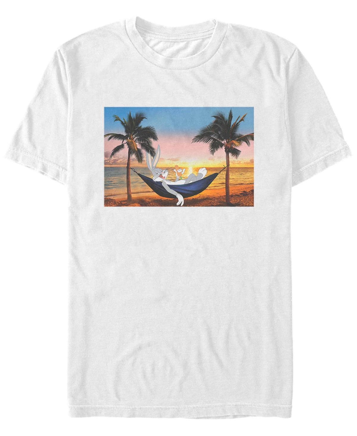 Mens Bugs Bunny Beach Hammock Poster Tee Product Image