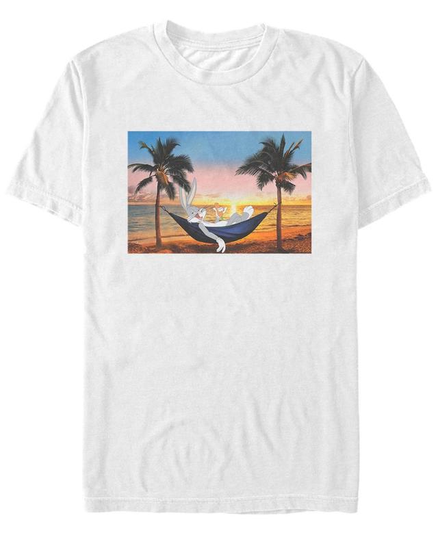 Mens Bugs Bunny Beach Hammock Poster Tee Product Image