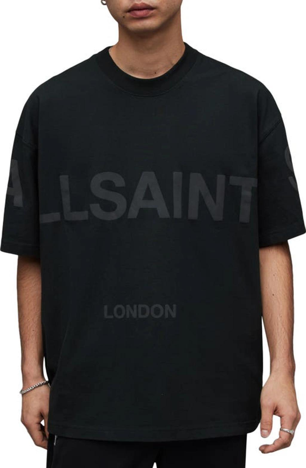 Biggy Oversized Crew Neck T-shirt In Jet Black Product Image