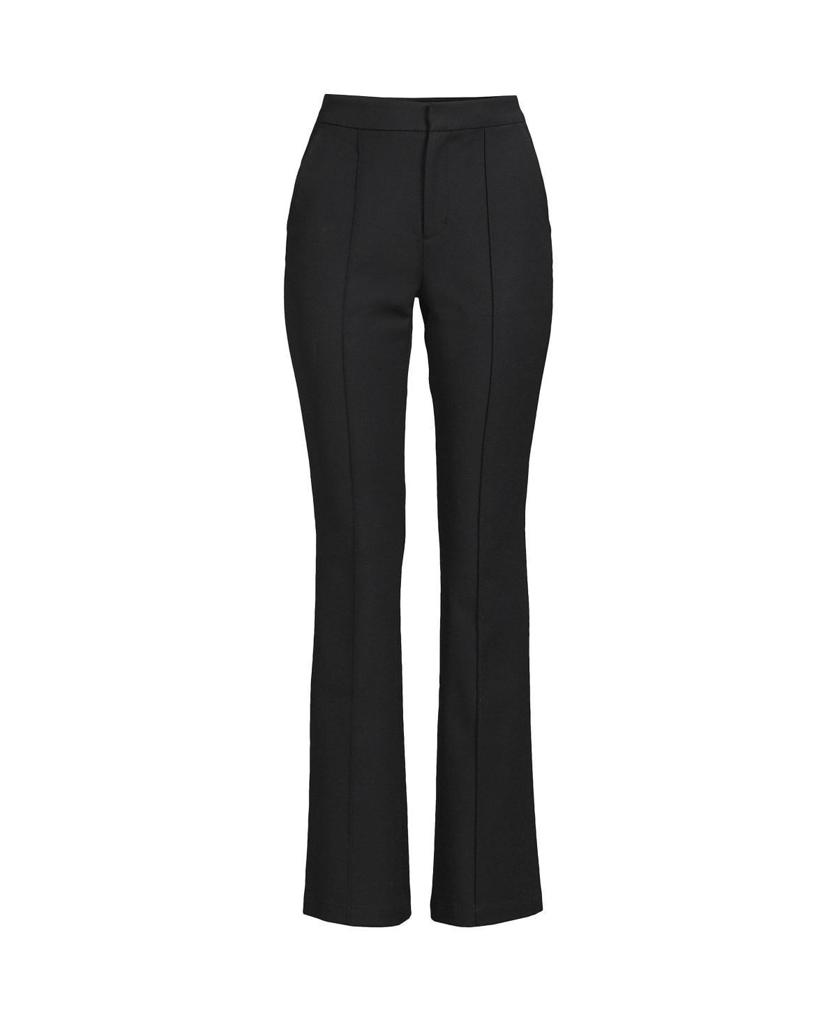 Lands End Womens High Rise Bi Stretch Pintuck Boot Cut Pants Product Image