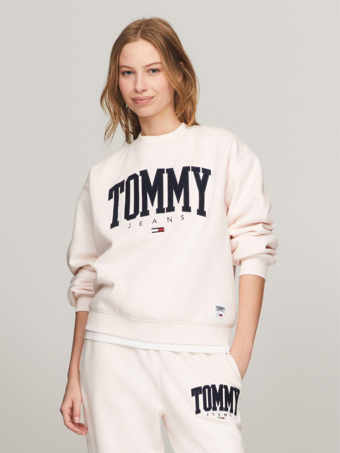 Tommy Hilfiger Women's Embroidered Varsity Logo Sweatshirt Product Image