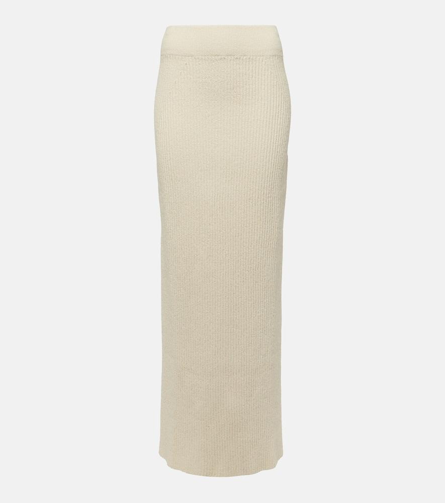 TOTÊME Cotton-blend Bouclé Maxi Skirt In Ecru Product Image