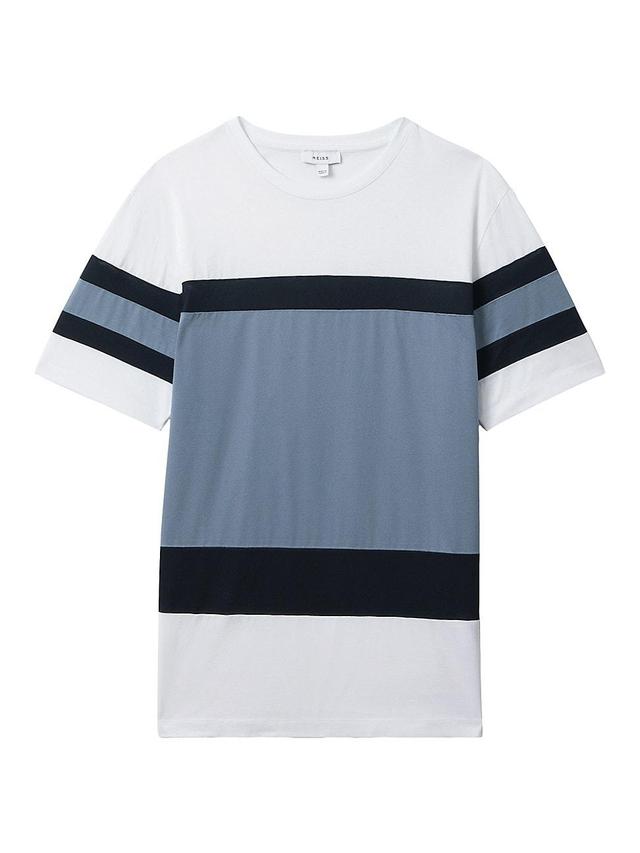 Mens Aukland Striped Cotton T-Shirt Product Image