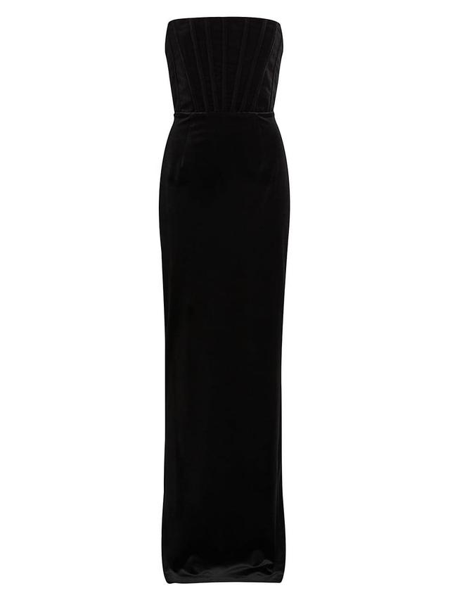 Womens Florentina Velvet Strapless Gown Product Image