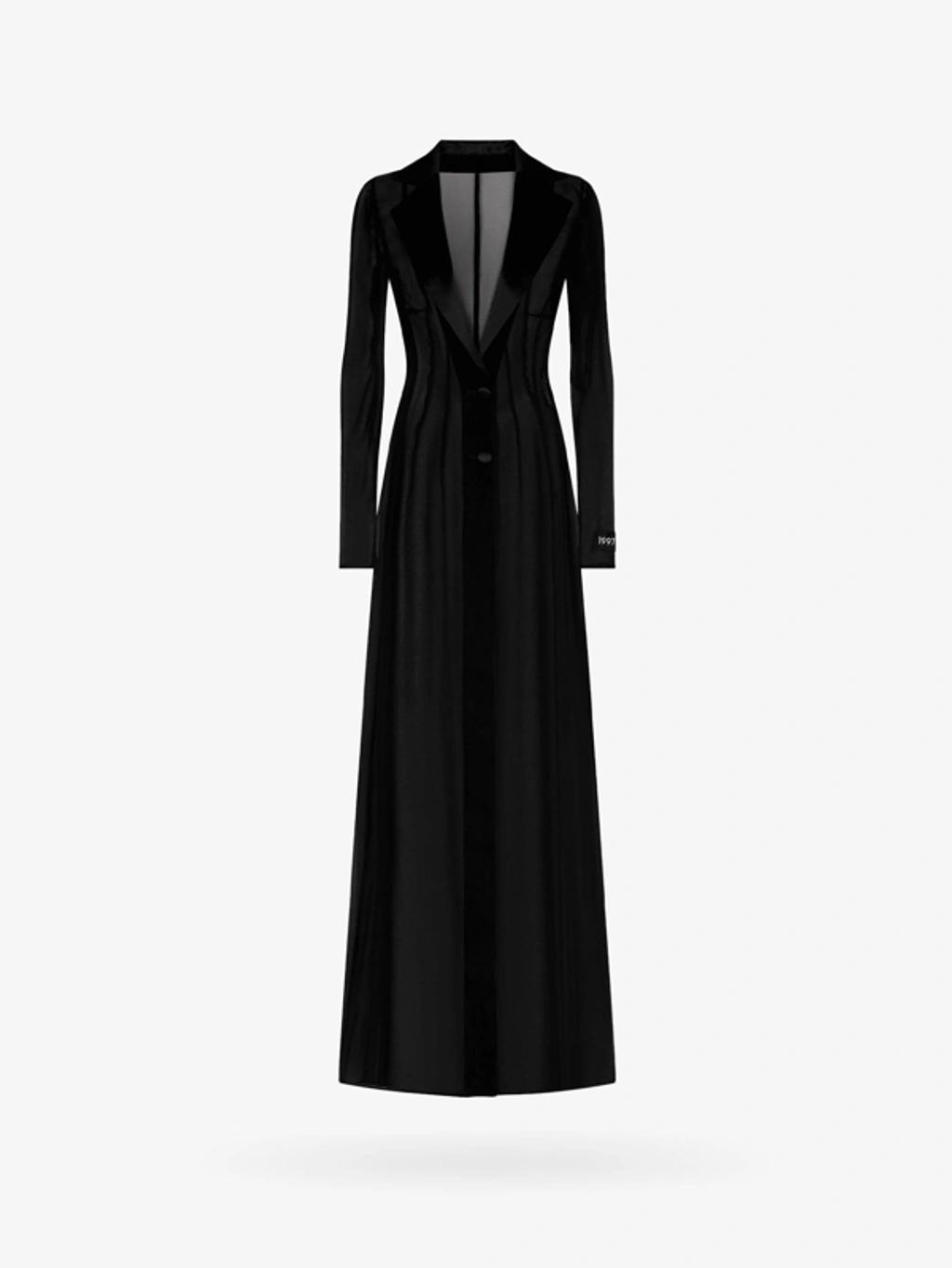 DOLCE & GABBANA Silk Coat In Black Product Image