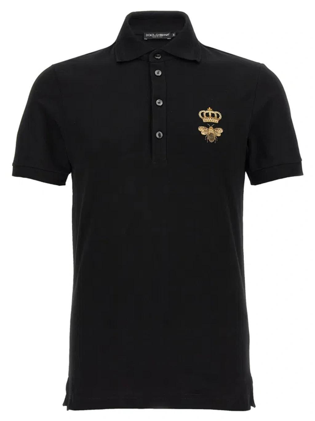 Embroidery Piquet Polo Black Product Image