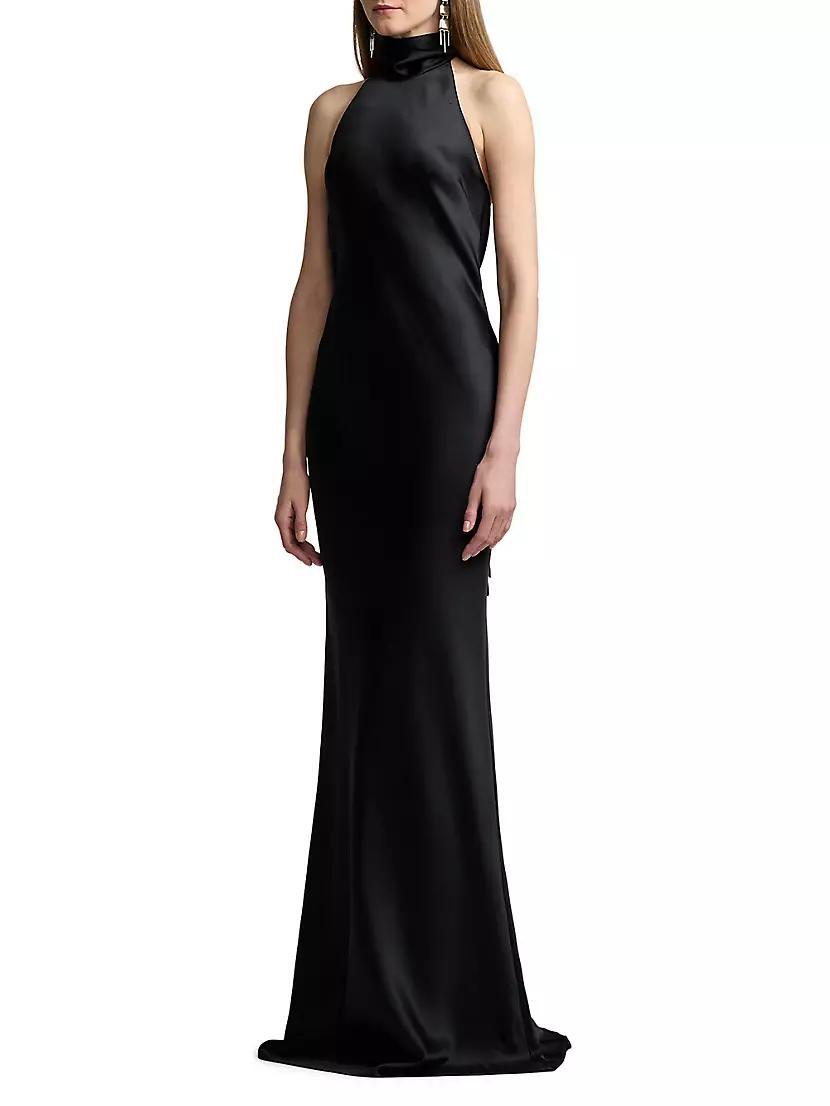 Chilton Satin Halter Gown Product Image