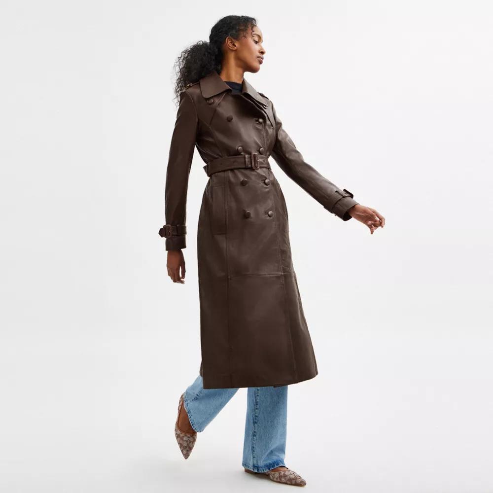 Heritage C Double Breasted Leather Trench product image