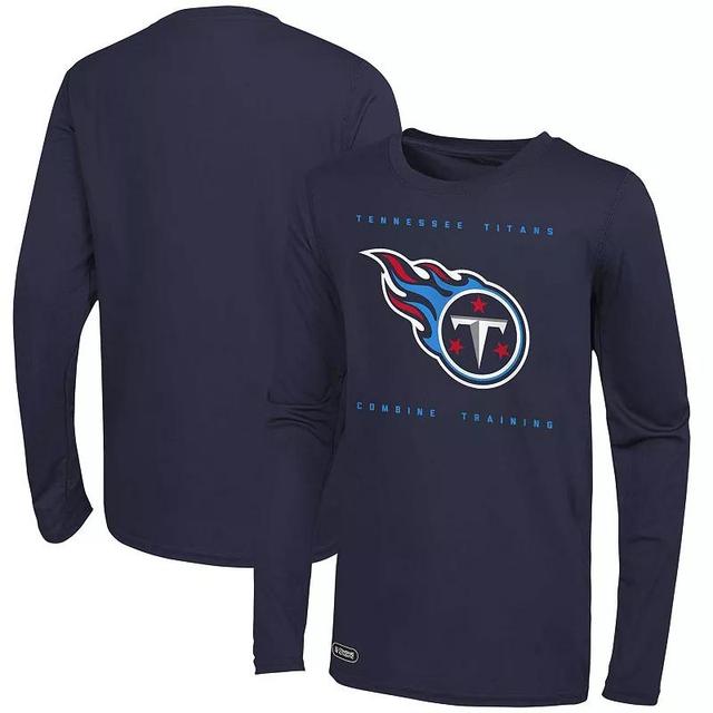 Mens Tennessee Titans Side Drill Long Sleeve T-Shirt Blue Product Image