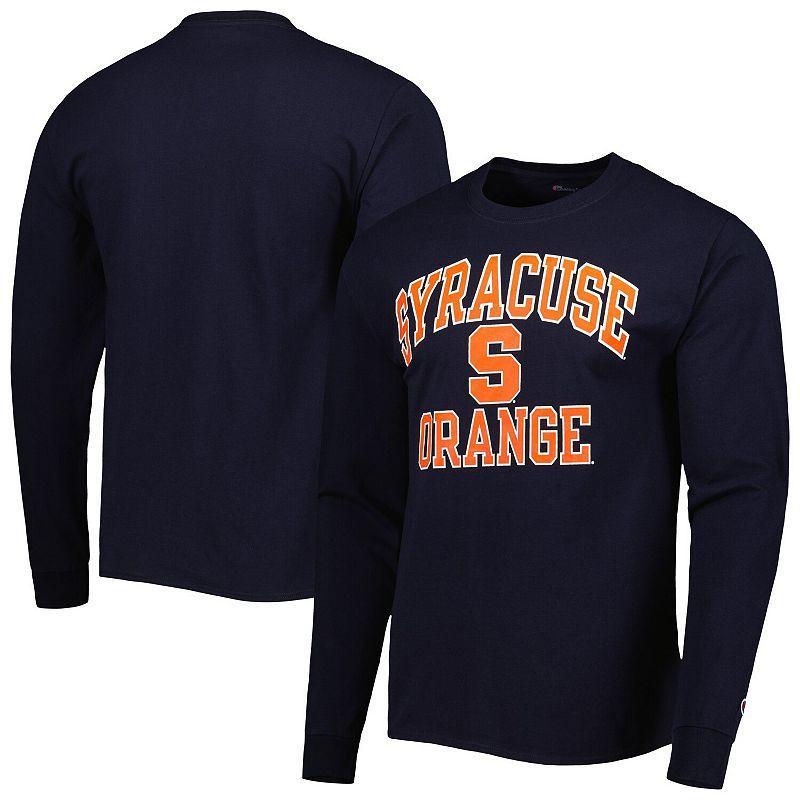 Mens Champion Navy Syracuse Orange High Motor Long Sleeve T-Shirt Blue Product Image