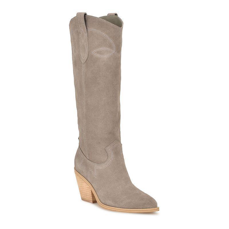 Nine West Smash Womens Suede Knee-High Boots Grey Product Image