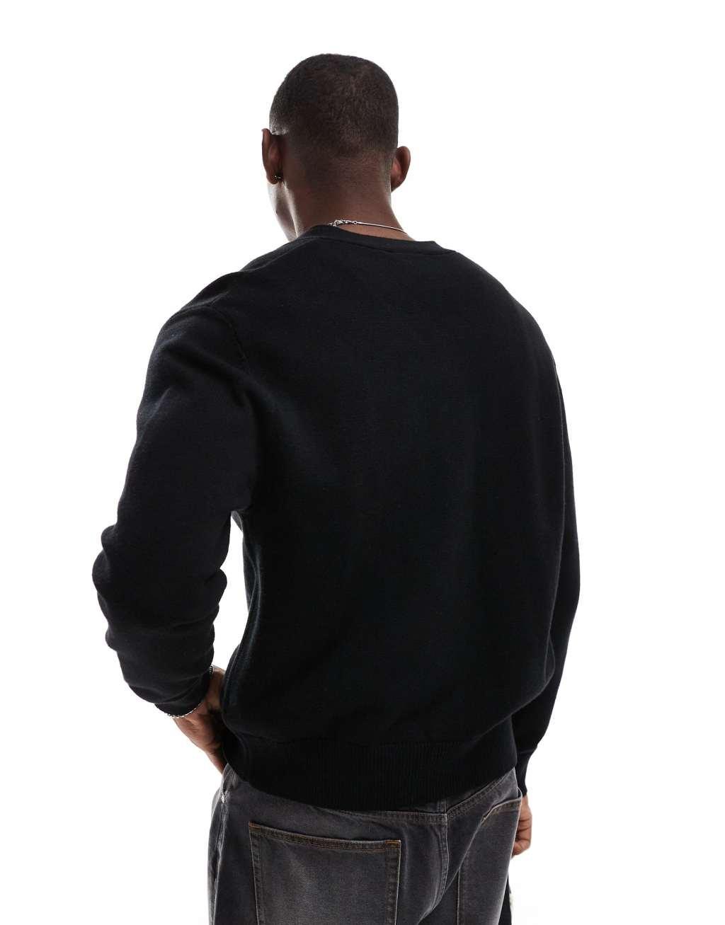 Weekday Ronnie cardigan in black Product Image