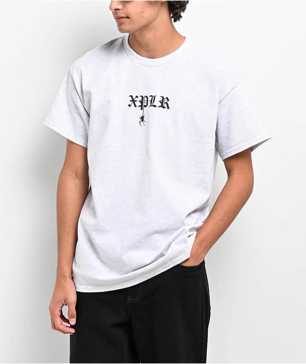 XPLR Spider Ash Grey T-Shirt Product Image