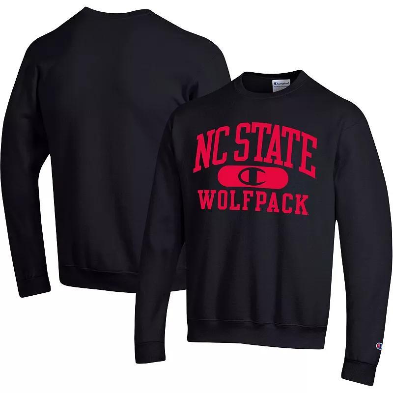 Mens Champion Black NC State Wolfpack Arch Pill Sweatshirt Product Image