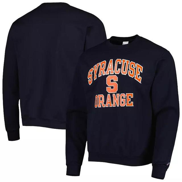 Mens Champion Syracuse Orange High Motor Pullover Sweatshirt Blue Product Image