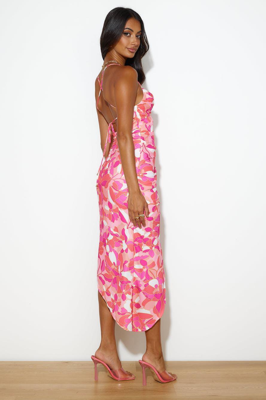 Show Some Midi Dress Pink Product Image