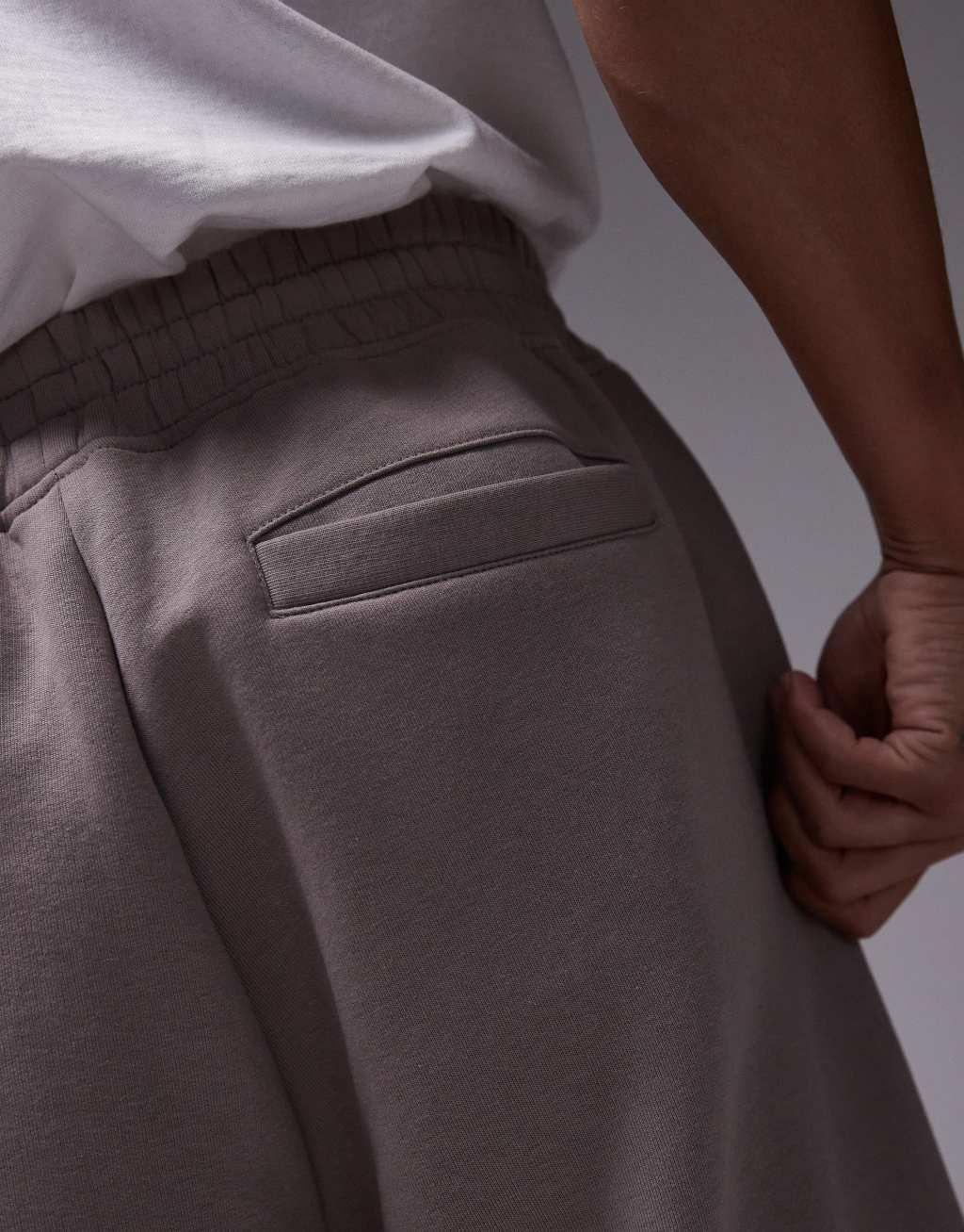 Topman straight leg sweatpants in stone Product Image