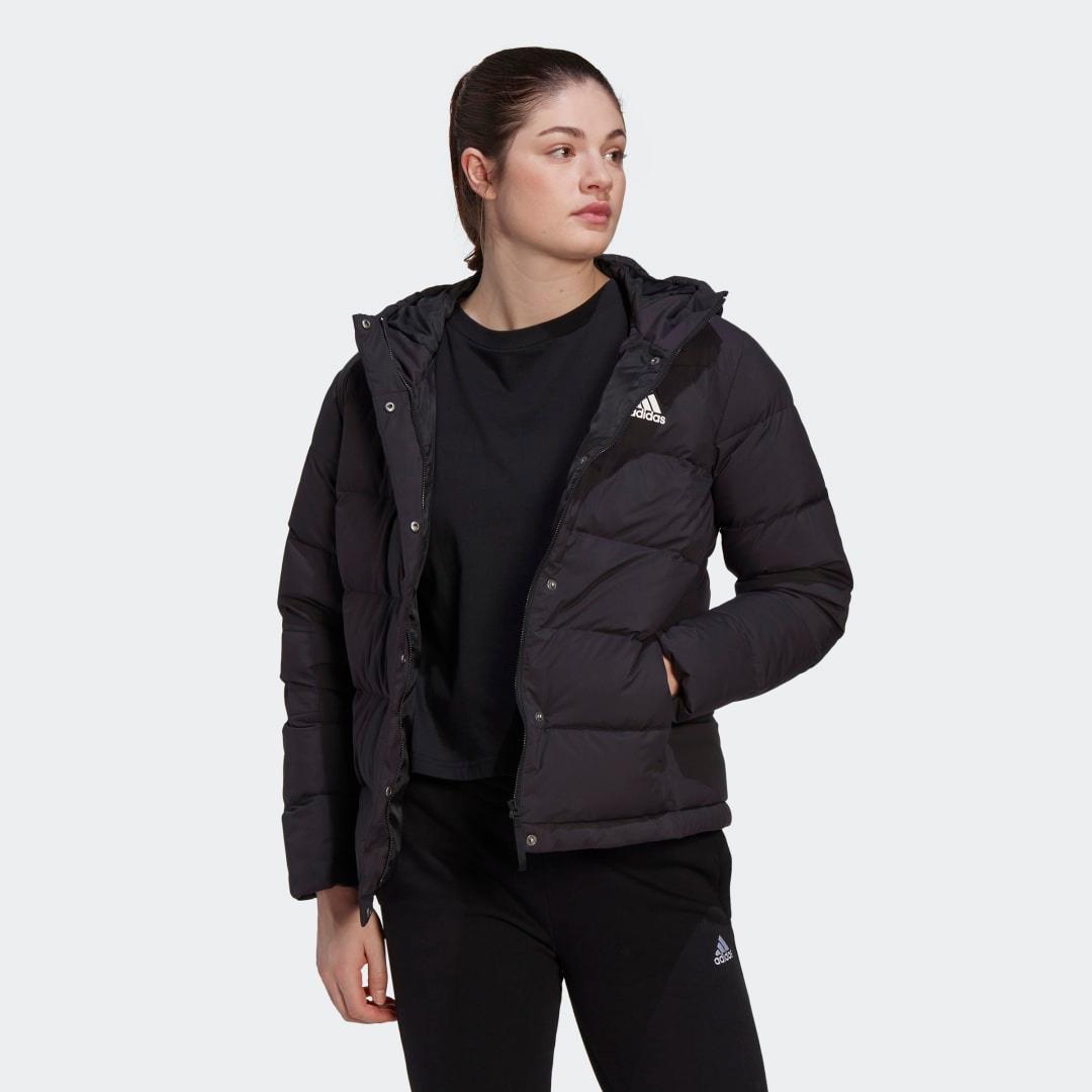 adidas Helionic Hooded Down Jacket Black XL Womens product image