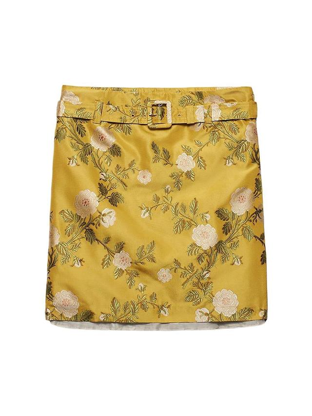 Womens Floral Jacquard Skirt Product Image