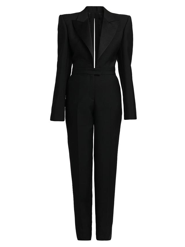 Womens Wool Blazer Jumpsuit Product Image