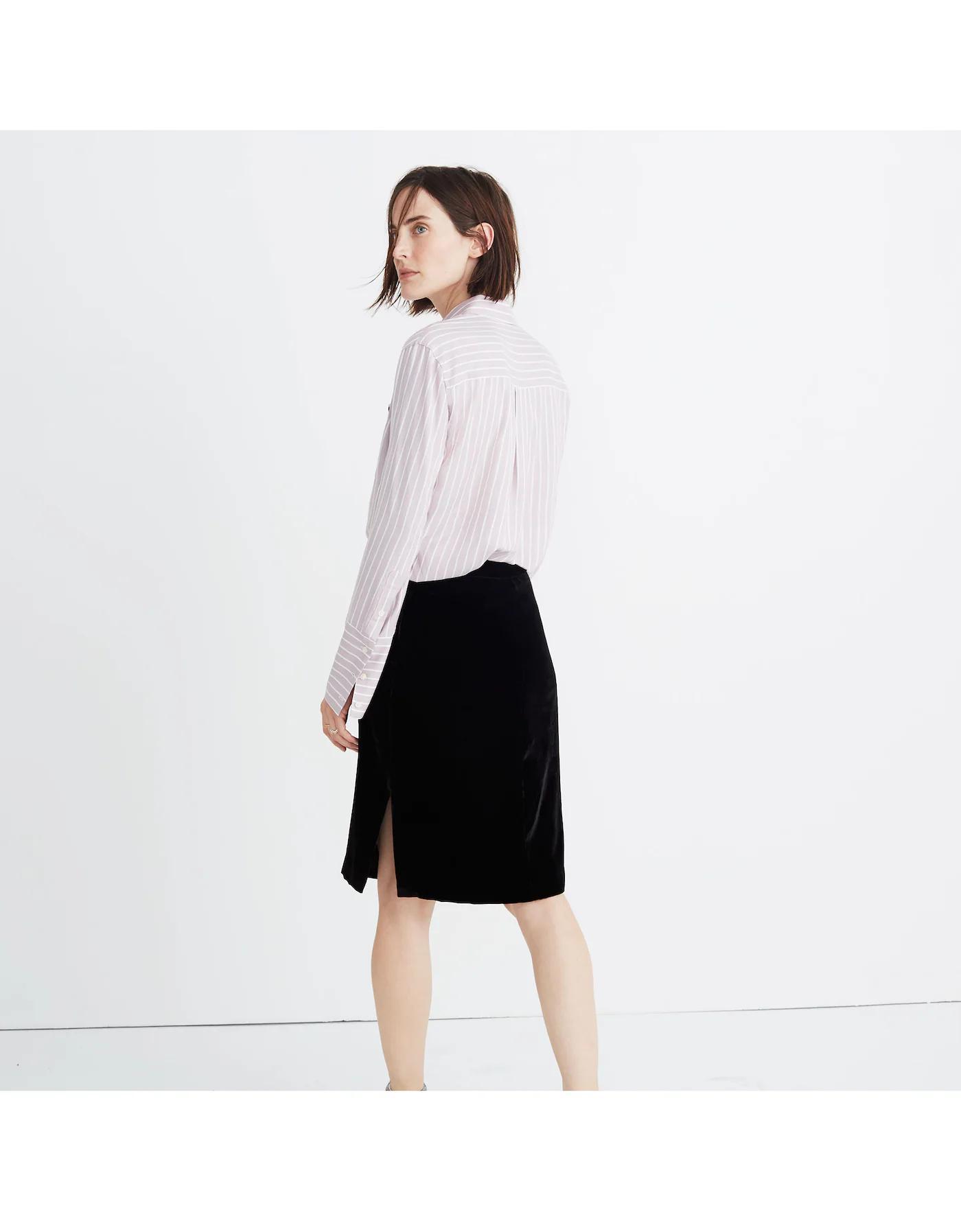 Velvet Pencil Skirt Product Image