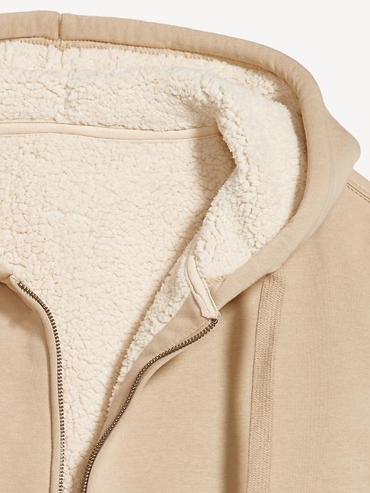 Sherpa-Lined Zip Hoodie Product Image