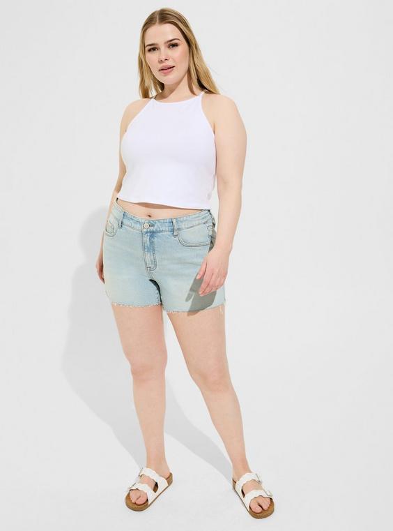 5 Inch Mid Rise Relaxed Denim Short Product Image