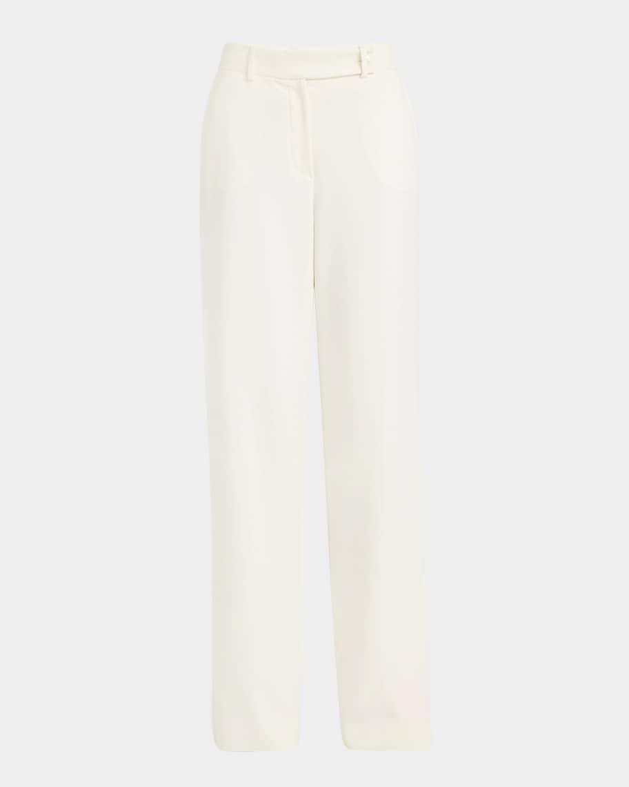 Wide-Leg Crepe Pants Product Image