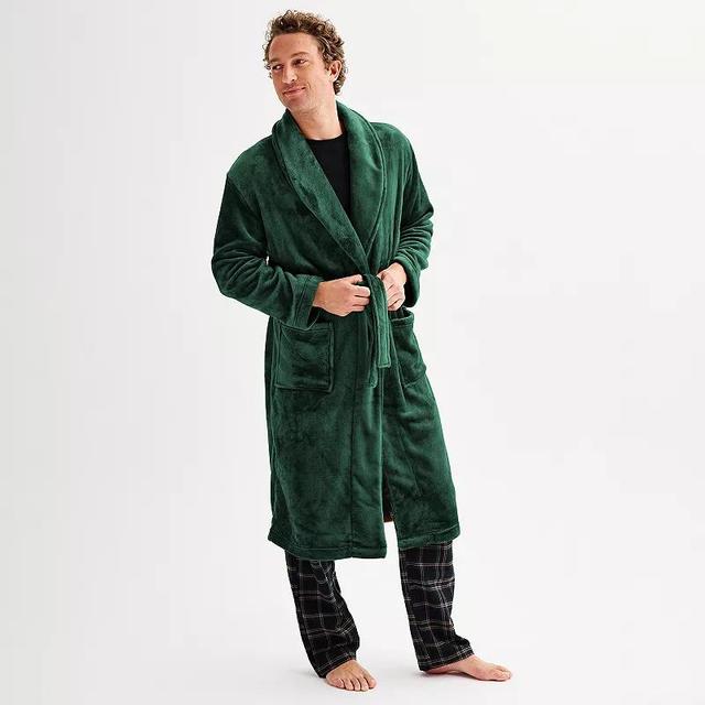 Mens Sonoma Goods For Life Plush Robe Red Product Image