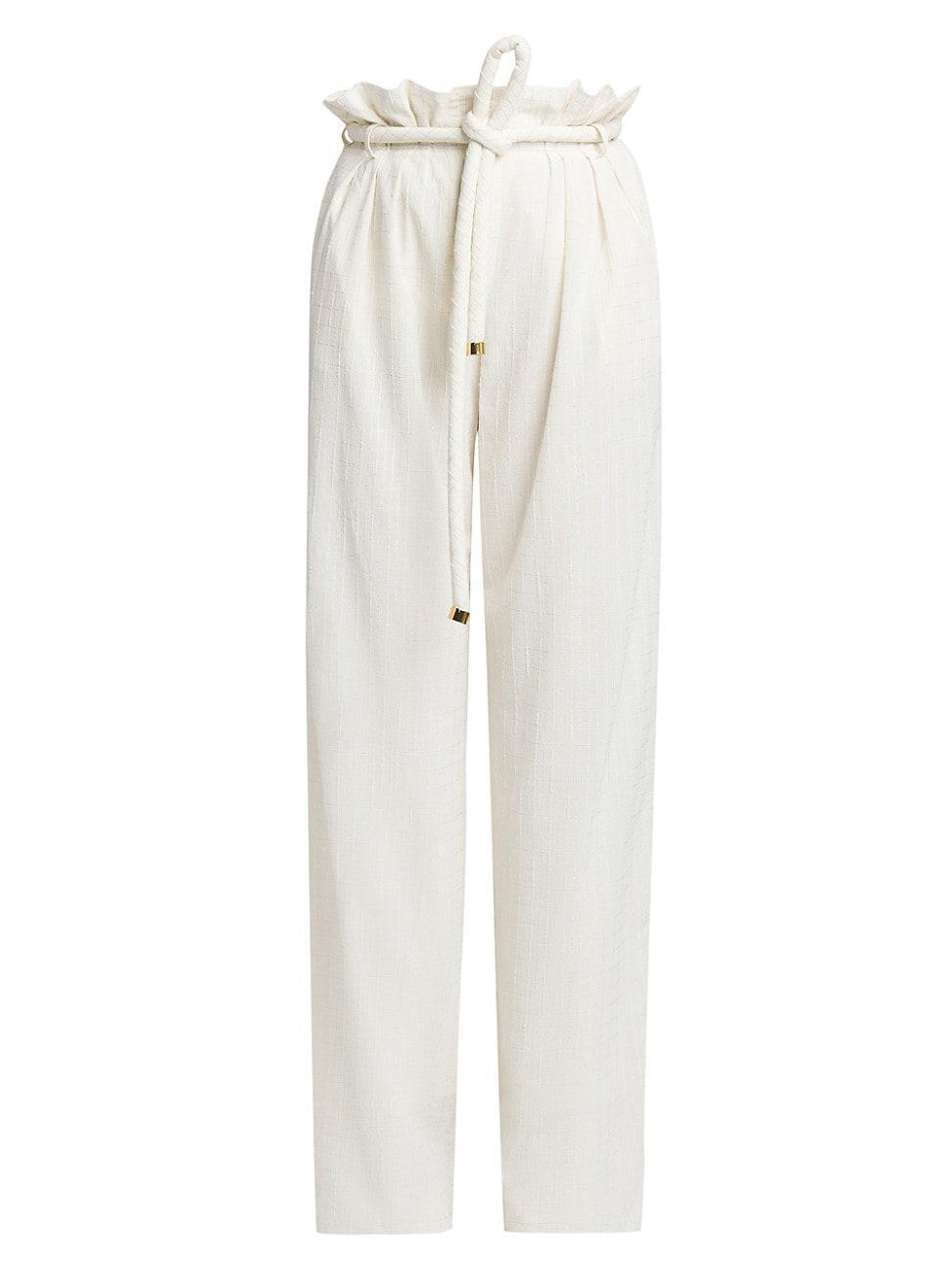 Womens Tristin Linen Paperbag Pants Product Image