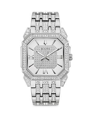 Bulova Mens Crystal Pave Two Tone Bracelet Watch Product Image