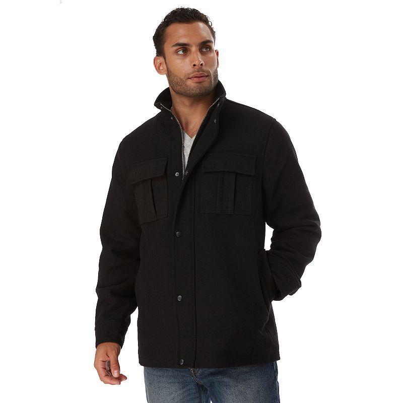 Big & Tall Apt. 9 Wool Multi-pocket Car Coat, Mens Product Image