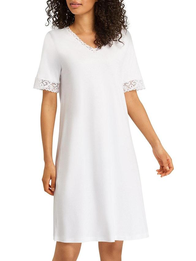 Moments Short Sleeve Lace Cotton Nightgown Product Image