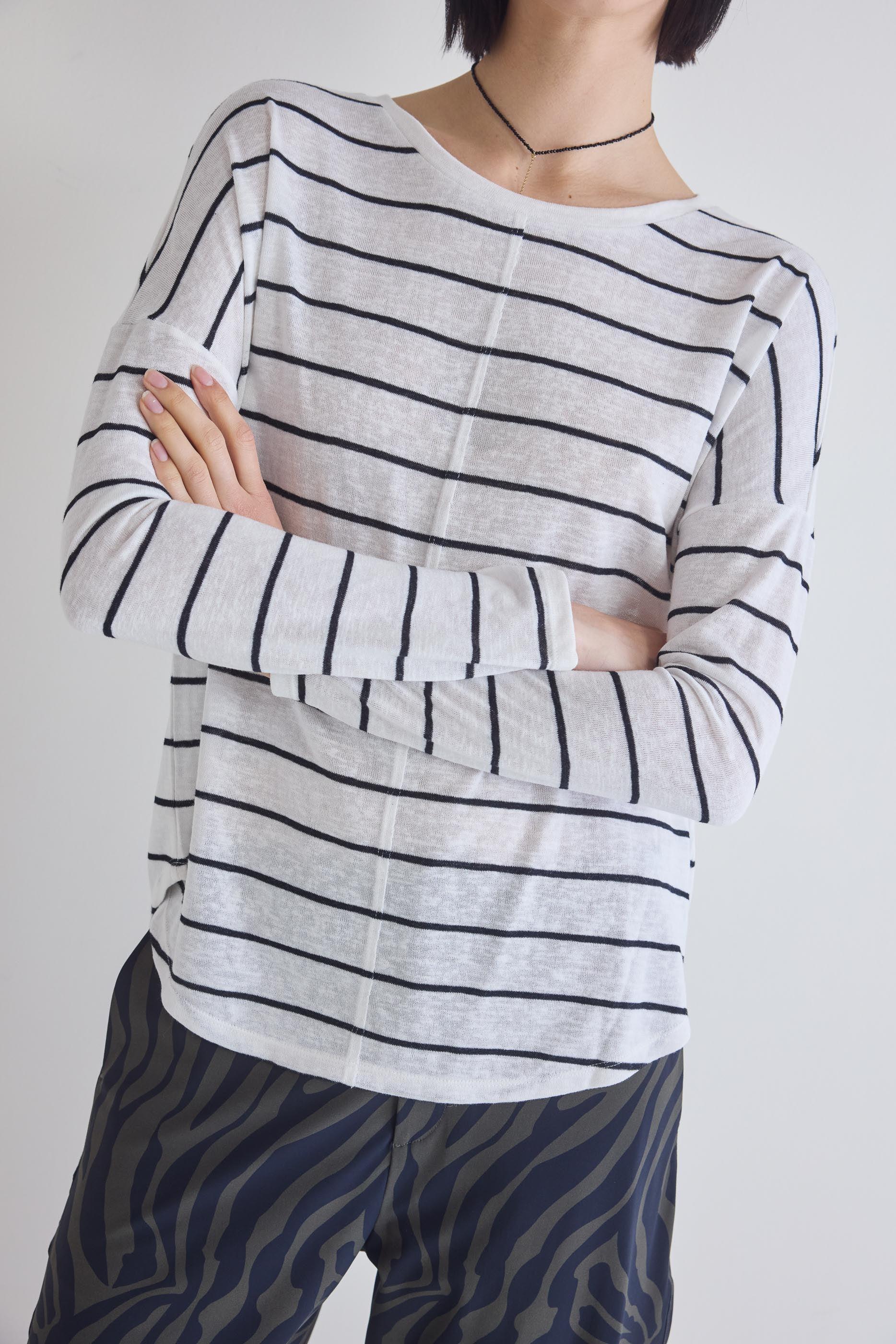 Between The Lines Long Sleeve Lounge Top Product Image