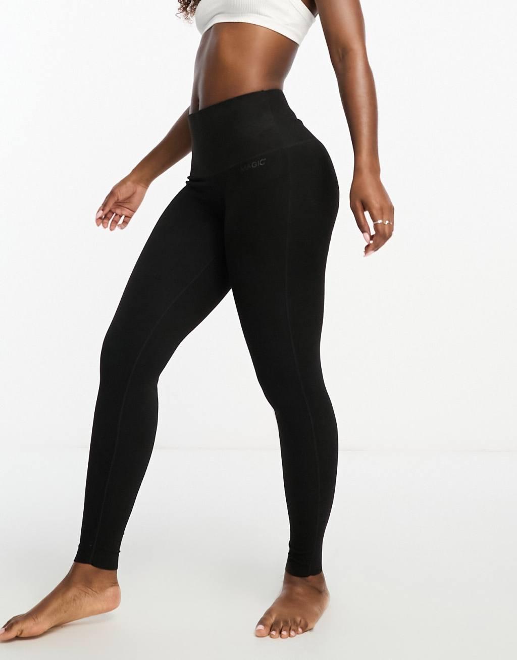 Magic Bodyfashion stay warm thermal shaping leggings in black Product Image