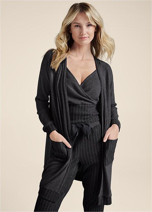 Ribbed Hacci Cardigan Product Image