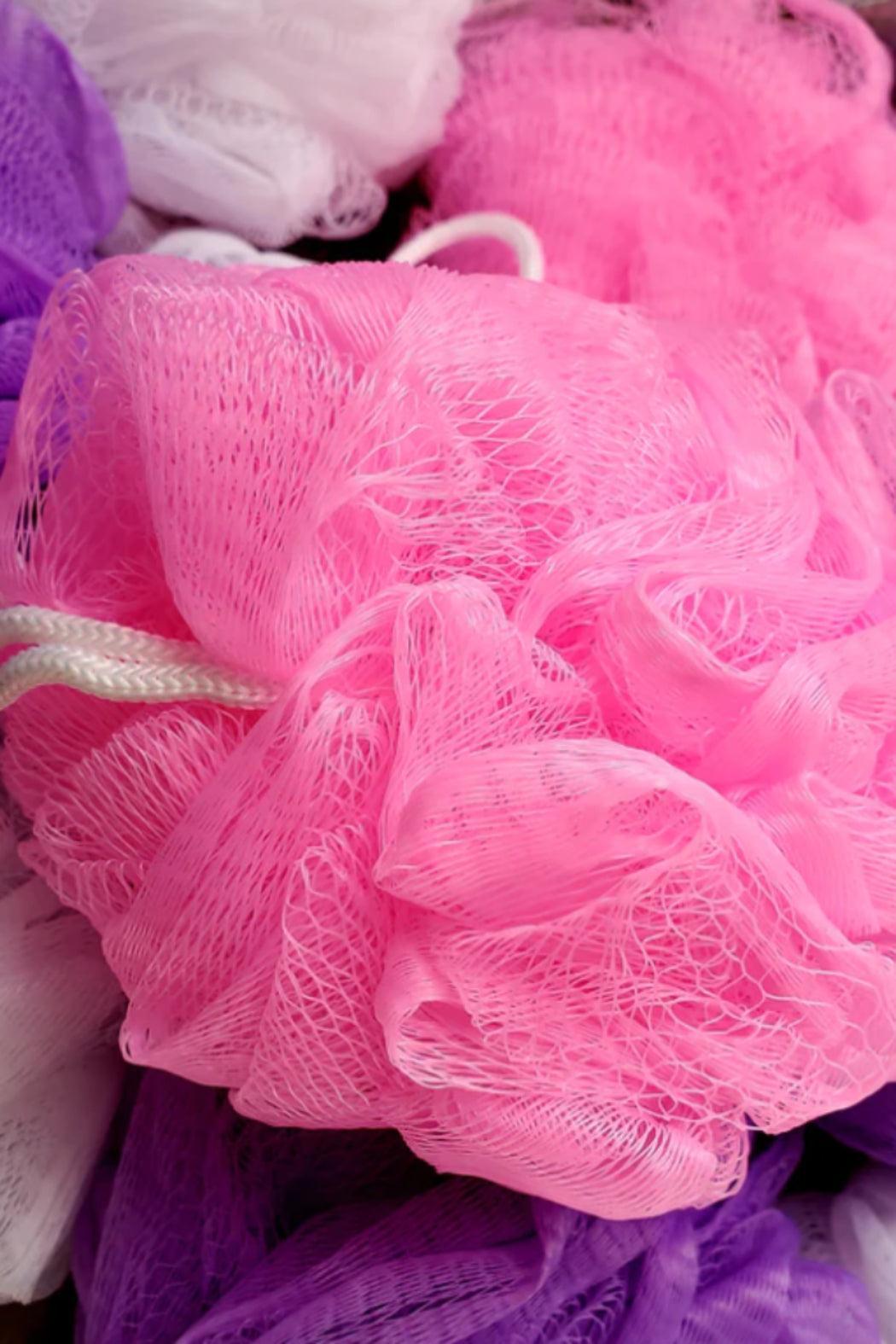 Pink, Purple & White Shower Loofah's Female Product Image