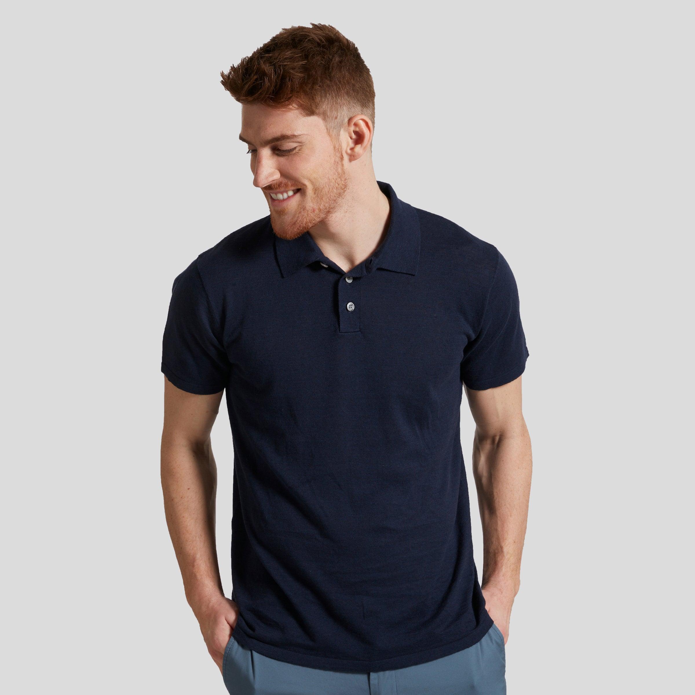 Featherweight Sweater Polo - Navy Blue Product Image