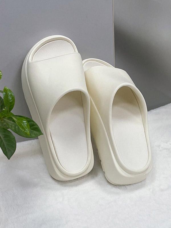 Open Toe Platform Shoes Slippers Product Image