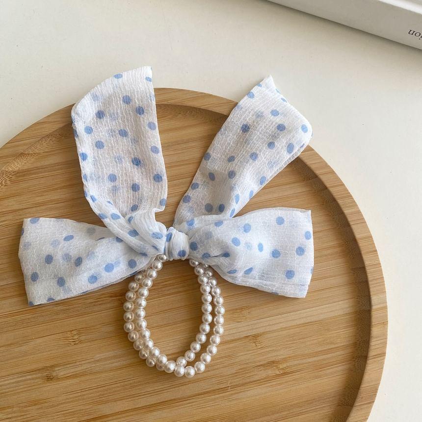 Beaded Bow Hair Tie Product Image