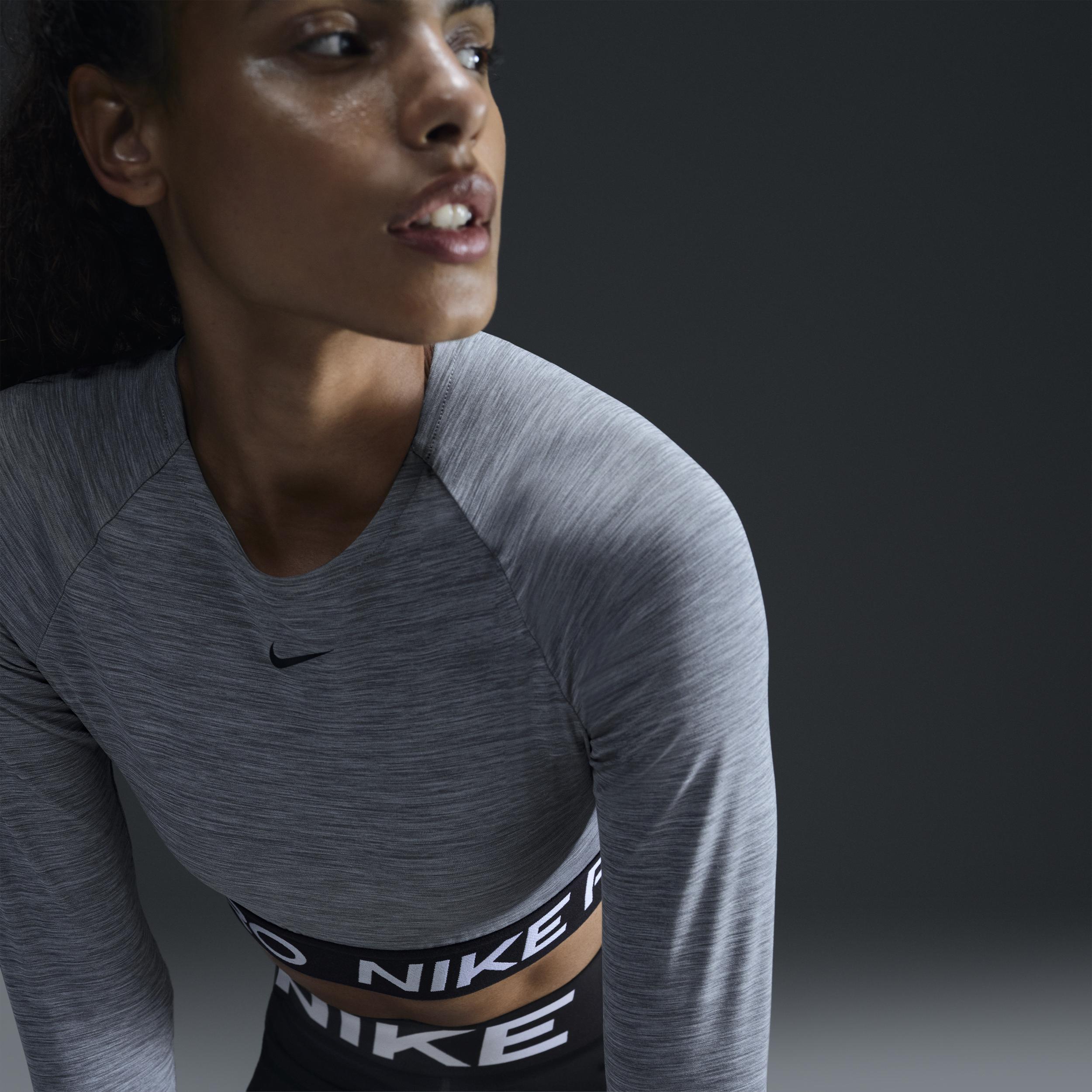 Women's Nike Pro Dri-FIT Cropped Long-Sleeve Top Product Image