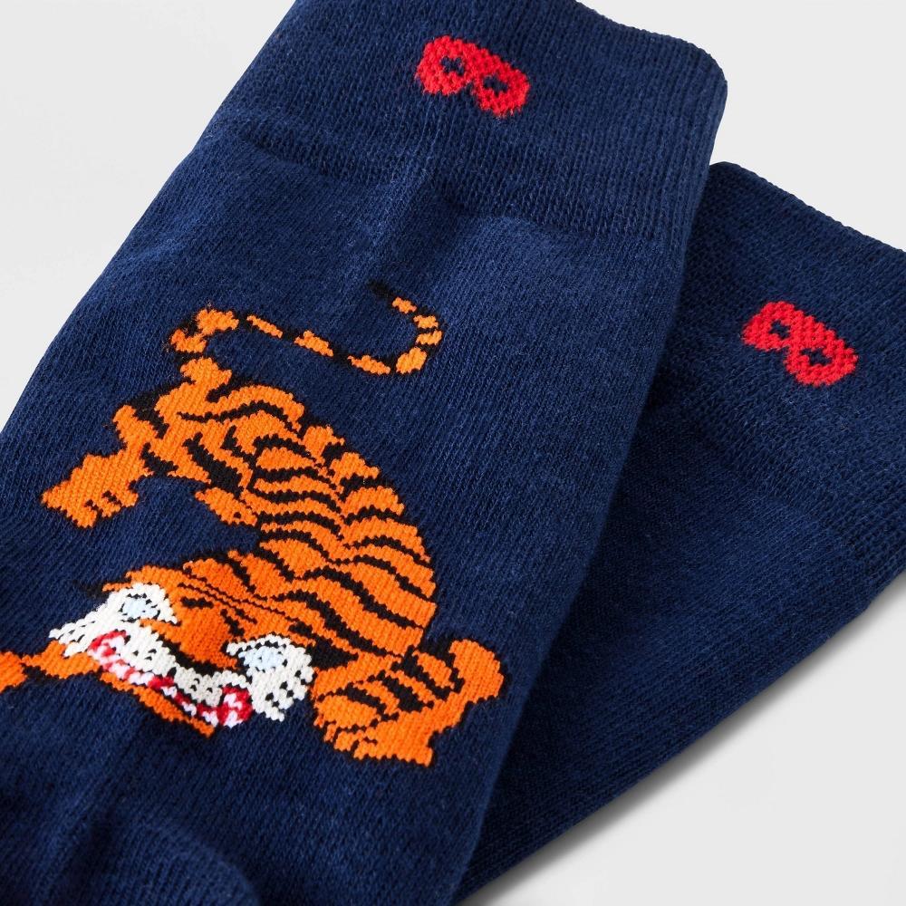 Pair of Thieves Mens Cushion Crew Socks - Navy Blue 6-12 Product Image