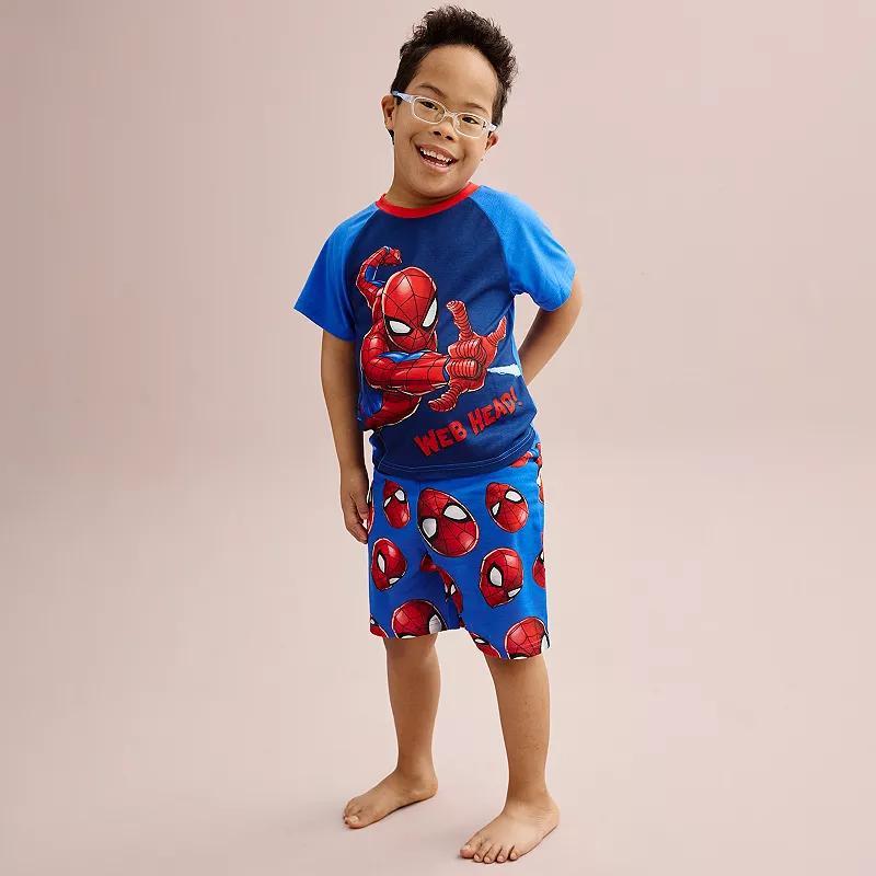 Boys 6-12 Marvel Spider-Man Web Out Short Sleeve Top & Shorts Pajama Set, Boys Product Image