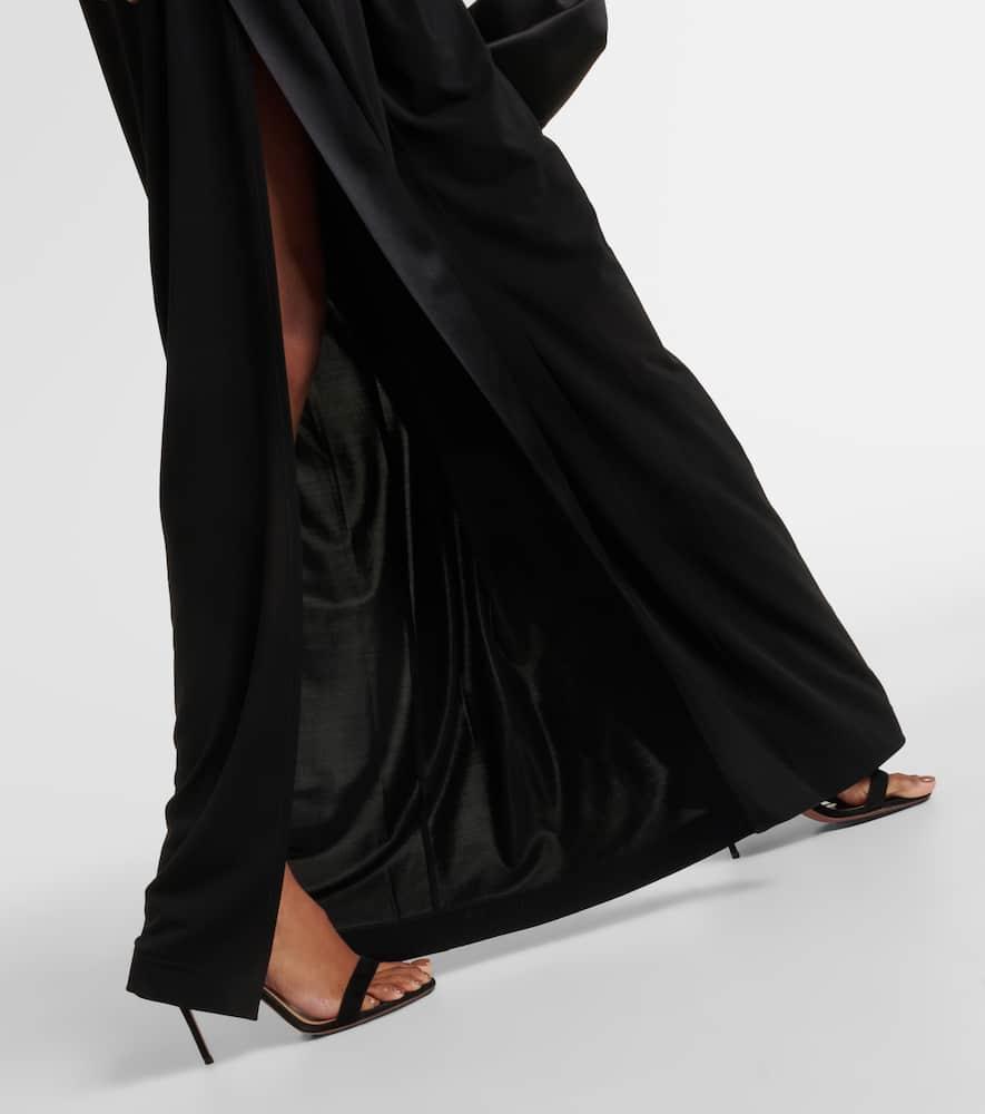 Ubi Silk Satin-trimmed Jersey Jumpsuit In Black Product Image