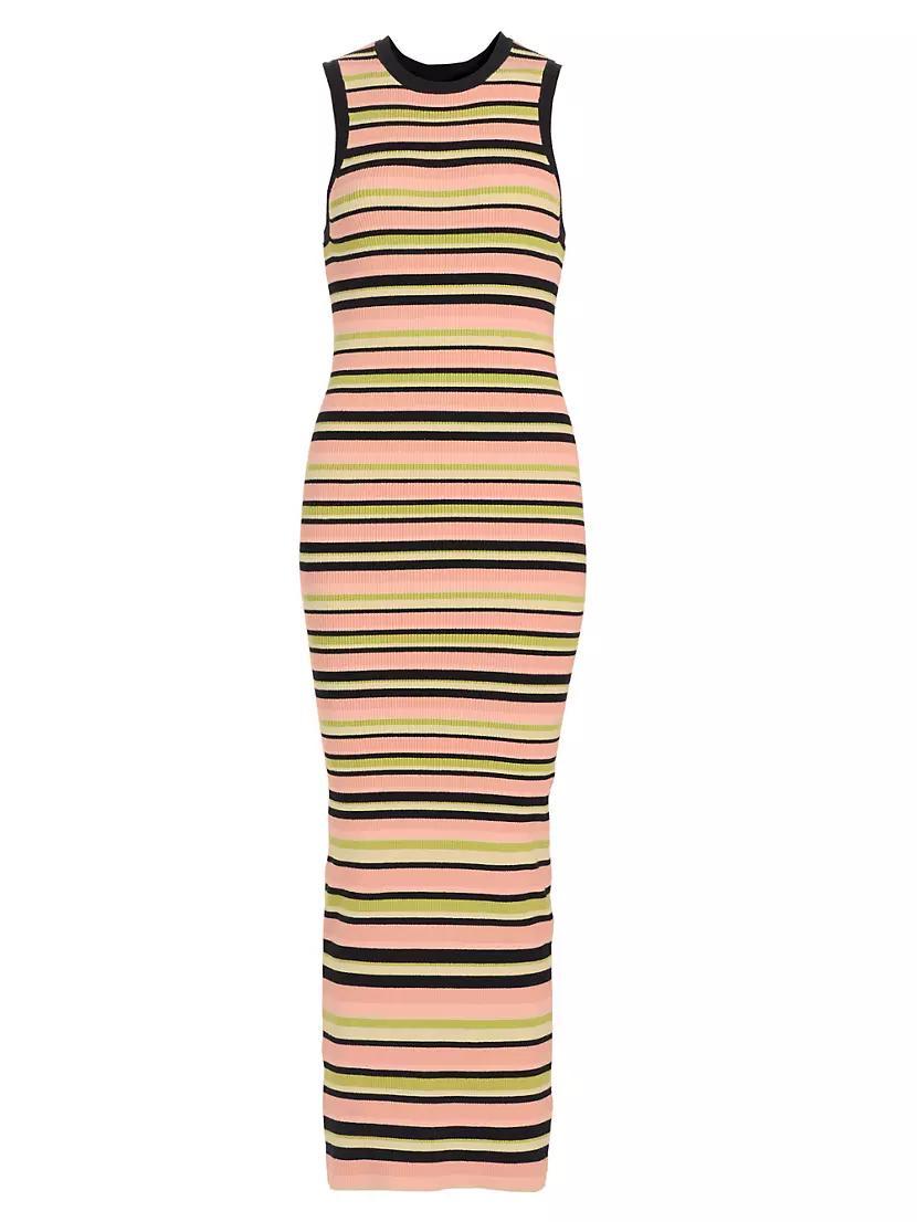 Striped Knit Maxi Dress Product Image