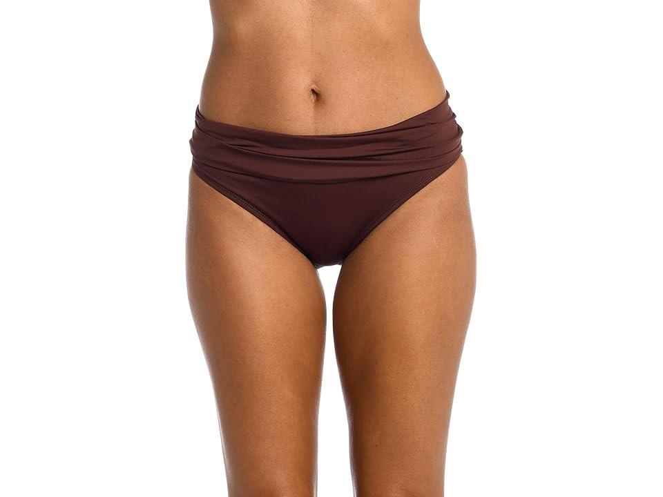 La Blanca Island Goddess Shirred Band Hipster (Java) Women's Swimwear Product Image