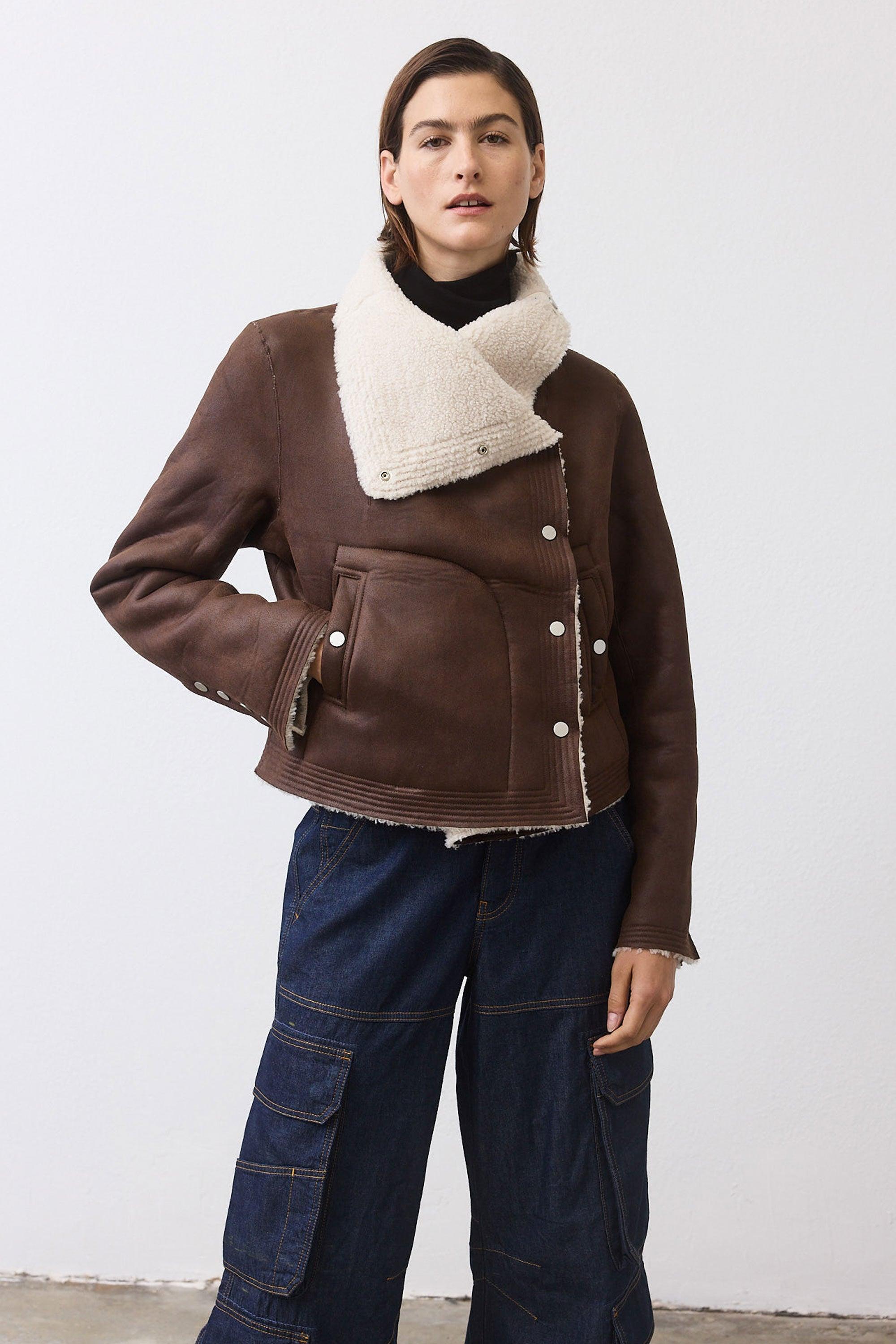 The Cruiser Reversible Shearling Moto Jacket Product Image